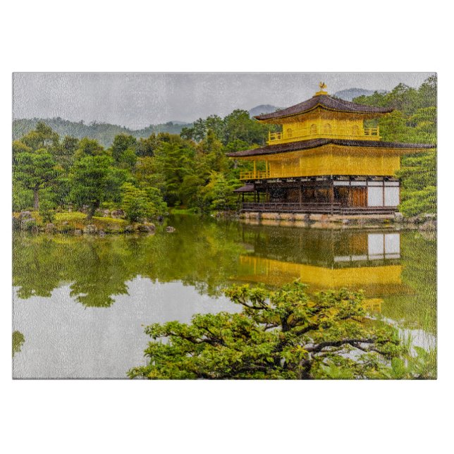 Kinkaku-ji Or Golden Pavilion And Pond, Kyoto Cutting Board (Front)