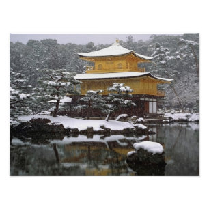 Kinkaku Snow Photo Print