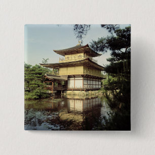 Kinkaku temple dedicated to the memory 15 cm square badge