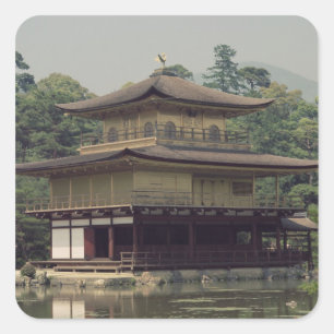 Kinkaku temple  dedicated to the memory square sticker