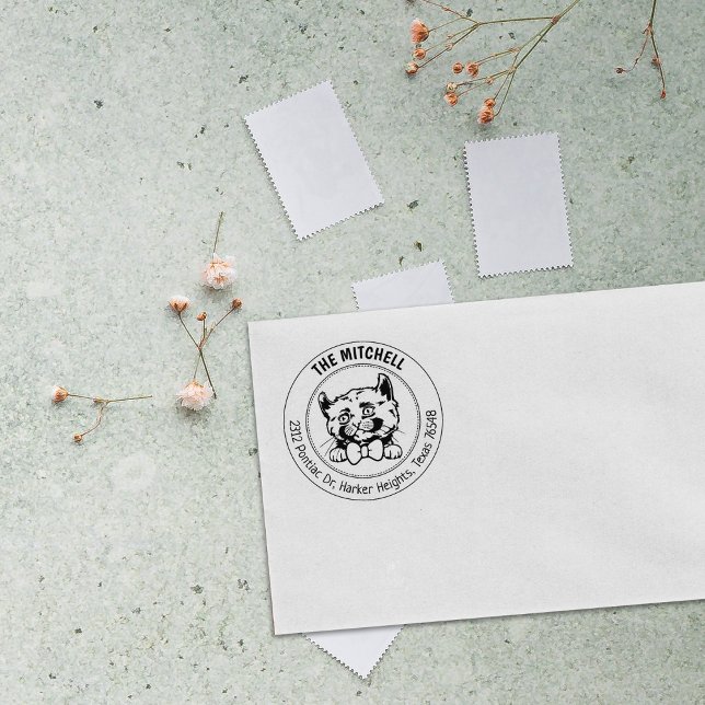 Kinkalow Cat Return Address  Rubber Stamp (Creator Uploaded)