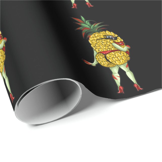 Kinky Adult Swinger Fruity Pineapple Wrapping Paper (Roll Corner)