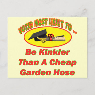 Kinky Garden Hose Postcard