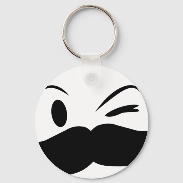 Kinky Moustache Key Ring (Front)