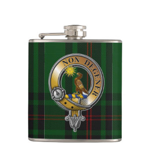 Kinloch Tartan & Badge Hip Flask