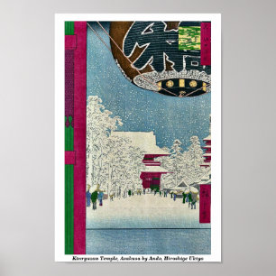 Kinryuzan Temple, Asakusa by Ando, Hiroshige Ukiyo Poster
