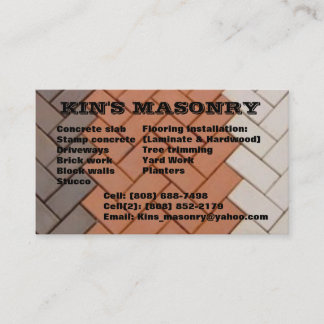 Kin's_masonry Business Card