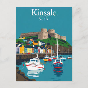 Kinsale Cork Ireland Irish Coastal Village Postcard