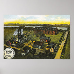 Kinsey Distillery Whiskey Linfield PA Poster