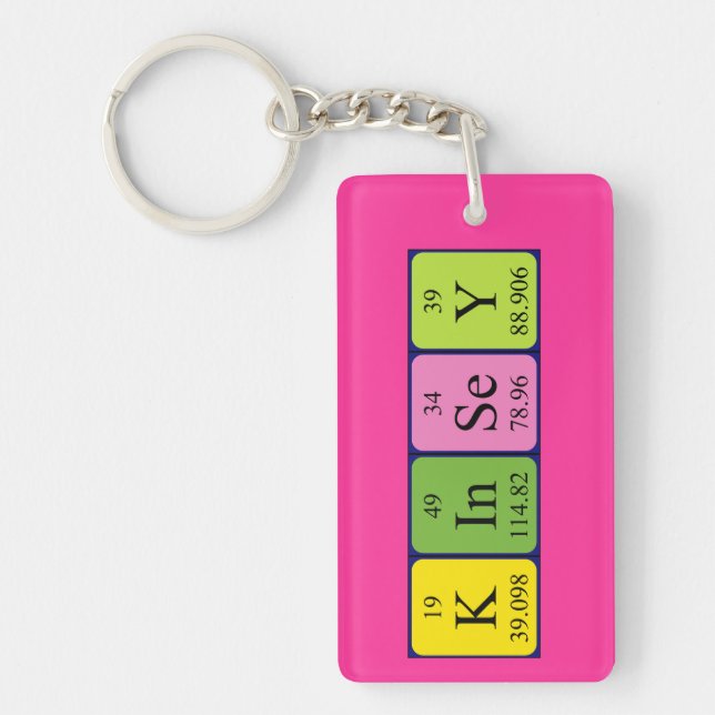 Kinsey periodic table name keyring (Front)