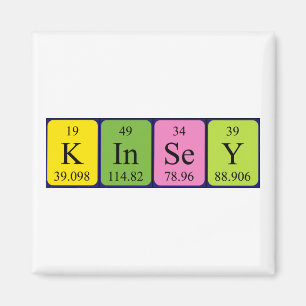 Kinsey periodic table name magnet