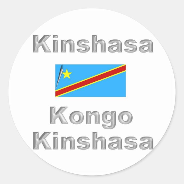 Kinshasa Classic Round Sticker (Front)