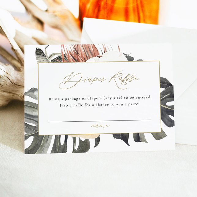 KINSLEY Boho Terracotta Diaper Raffle Ticket Invitation (Creator Uploaded)