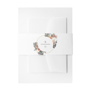 KINSLEY Boho Terracotta Floral Wedding Invitation Belly Band