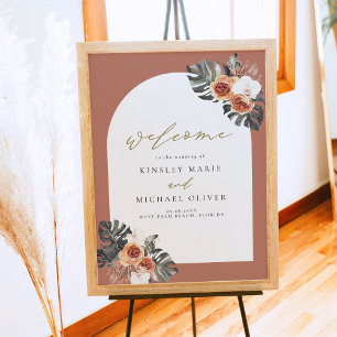 KINSLEY Boho Terracotta Wedding Welcome Poster