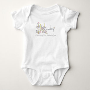 Kinsley girls name and meaning personalised baby bodysuit