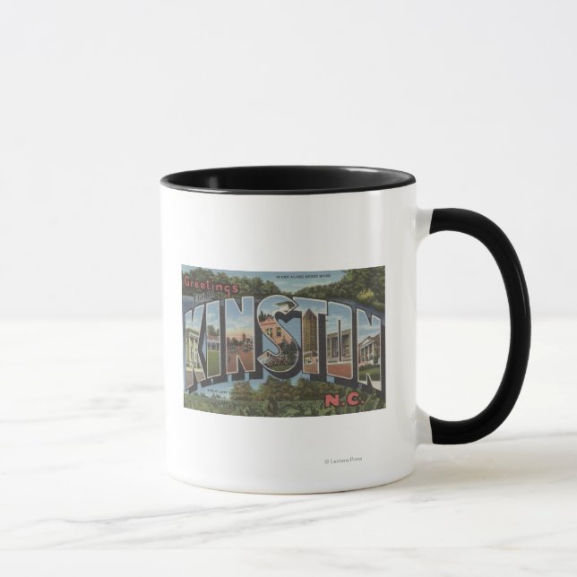 Kinston, North Carolina - Large Letter Scenes Mug (Right)