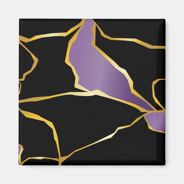 Kintsugi Amethyst Accents Magnet (Front)