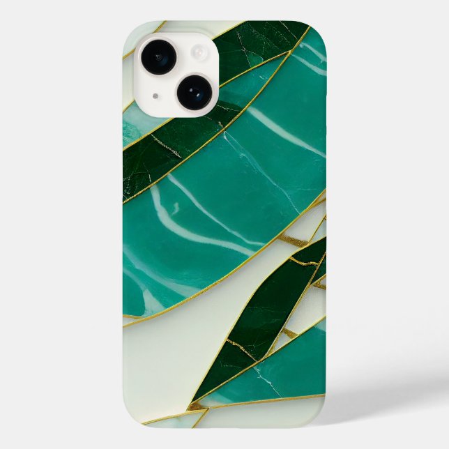 Kintsugi Esthetic Jade marble Case-Mate iPhone Case (Back)