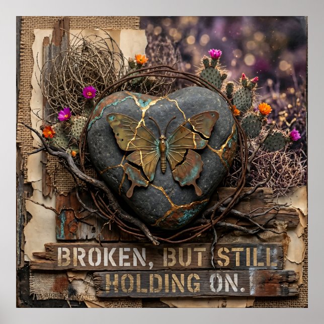 Kintsugi Healing Butterfly Wall Art (Front)
