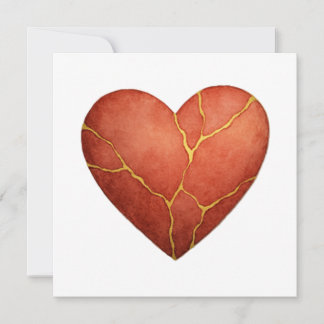 Kintsugi heart  invitation