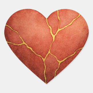 Kintsugi heart sticker