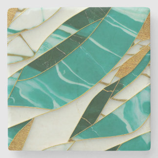Kintsugi Jade and Marble Stone Coaster
