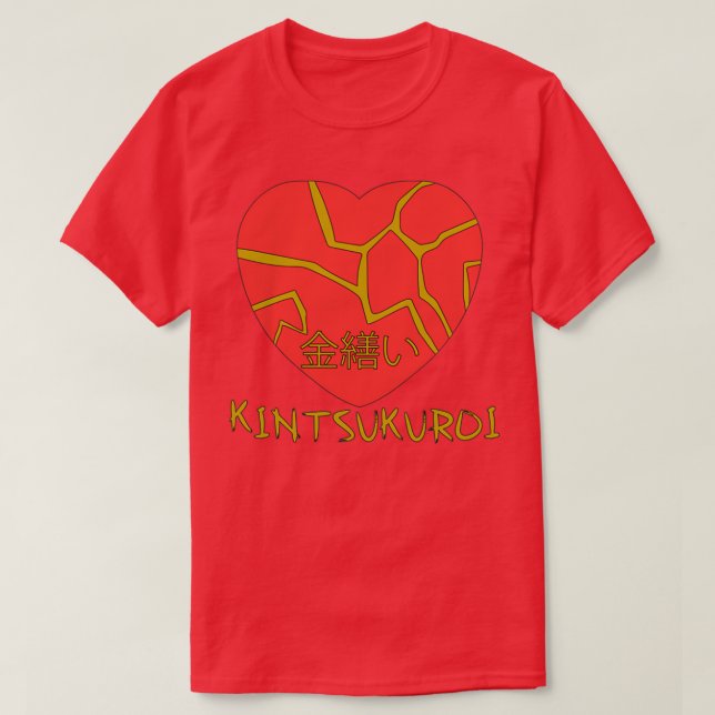Kintsugi Kintsukuroi Heart T-Shirt (Design Front)