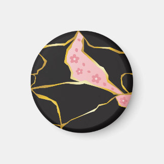 Kintsugi Magnet with Cherry Blossom Accents