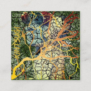 Kintsugi - repaired identity square business card
