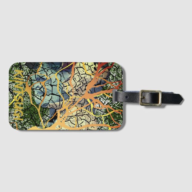 Kintsugi - reparierte Identität Luggage Tag (Front Horizontal)