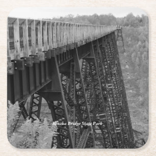 Kinzua Bridge Skywalk Square Paper Coaster