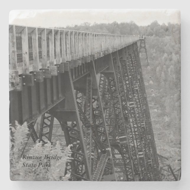 Kinzua Bridge Skywalk Stone Coaster (Front)