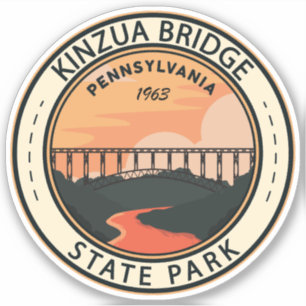 Kinzua Bridge State Park Pennsylvania Retro Badge