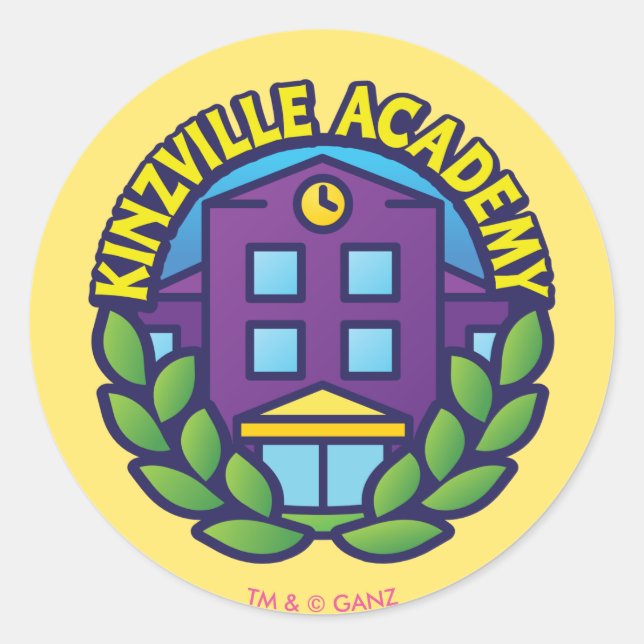 Kinzville Academy Logo Classic Round Sticker (Front)