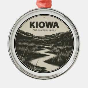 Kiowa National Grasslands Stream Metal Ornament