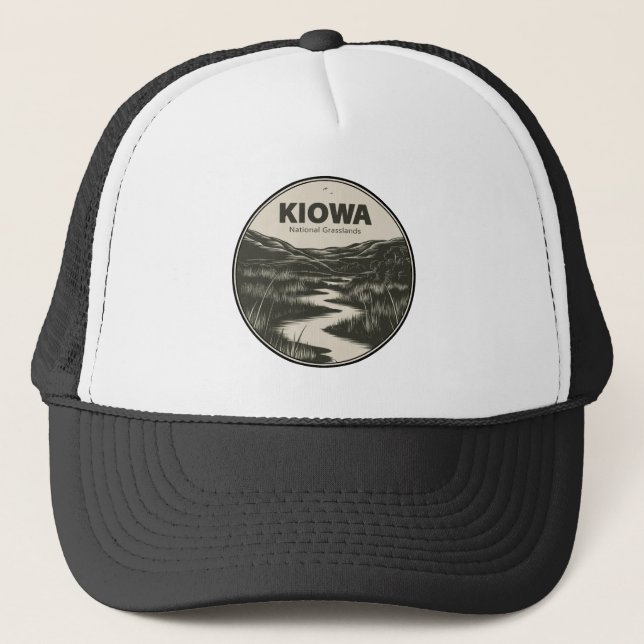 Kiowa National Grasslands Stream Trucker Hat (Front)