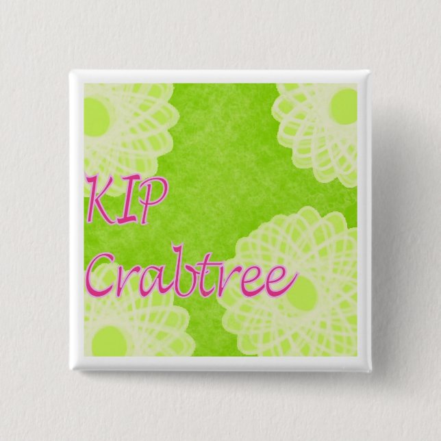 KIP Crabtree 15 Cm Square Badge (Front)