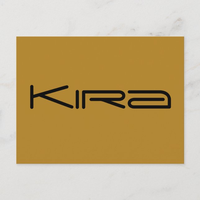 Kira, character from Orphan Black,geometric font Postcard (Front)