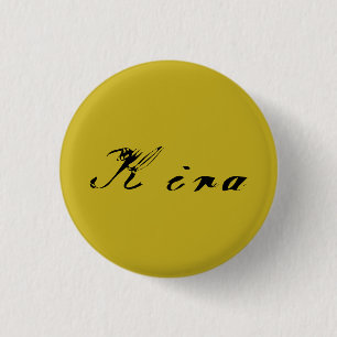 Kira from Orphan Black, antique calligraphy 3 Cm Round Badge