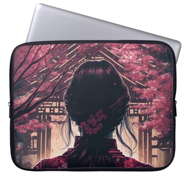 Kira Kirschblüten - Gerätehülle Laptop Sleeve (Front)