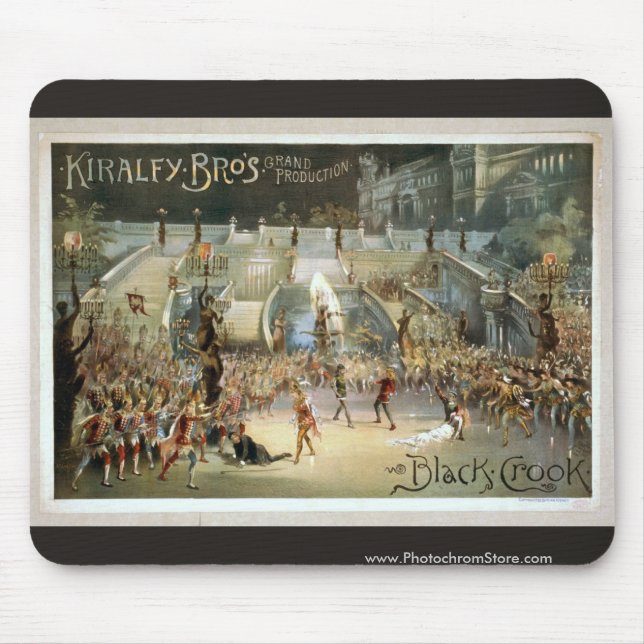 Kiralfy Bros 'Black Crook' Vintage Theatre Mouse Pad (Front)