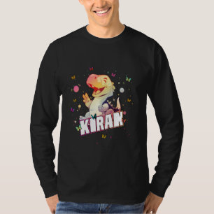 KIRAN - Cute Boy Name with cute Dinosaur T-Shirt