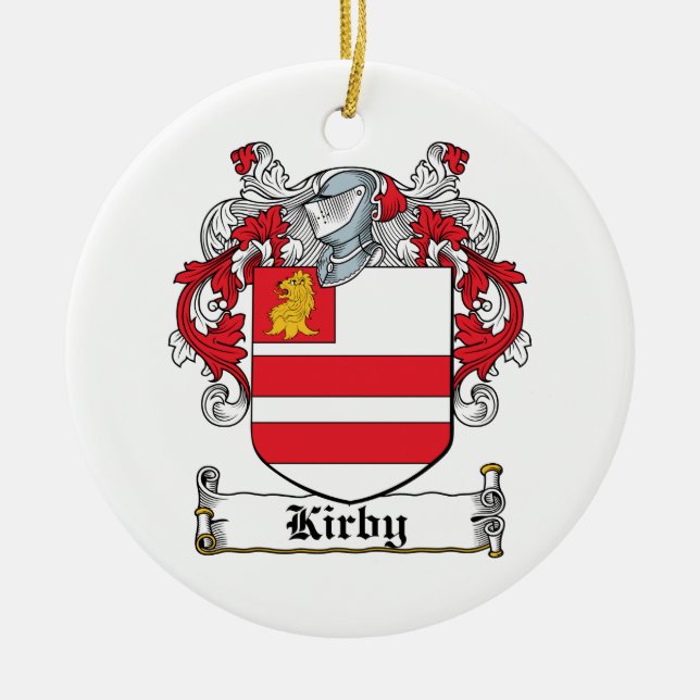 Kirby Family Crest Ceramic Tree Decoration (Front)
