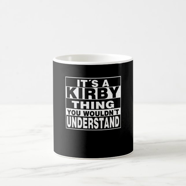KIRBY Surname Personalised Gift Coffee Mug (Center)