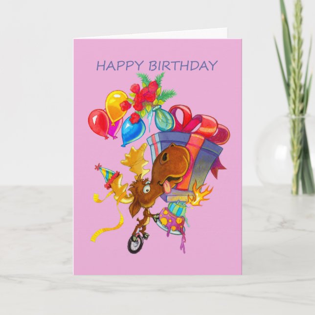 Kirby the Moose Vermoosin' Birthday Card (Front)