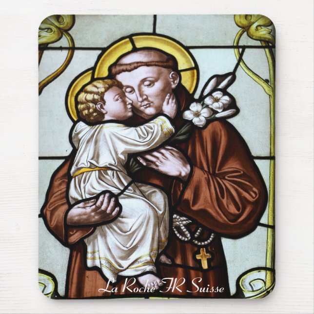 Kirchenfenster La Roche FR Suisse Mousepad (Front)