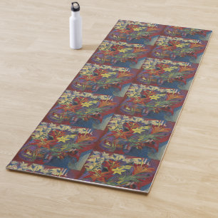  Kirchner Expressionist Vibrant Orange Lilies Art Yoga Mat