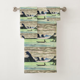 Kirchner Mountain Lake Expressionist Fine Art Bath Towel Set