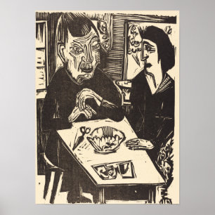Kirchner - Old Woman And Young Woman Poster